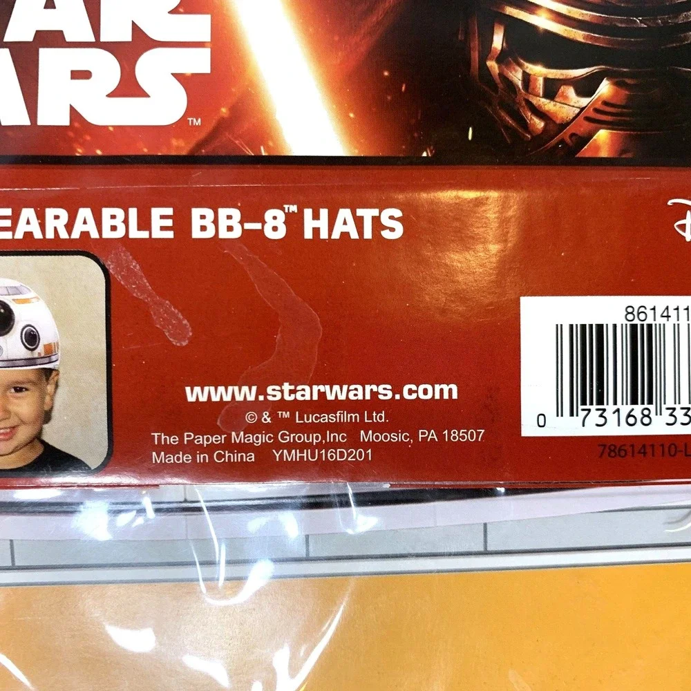 Disney Star Wars Kids Birthday Party Hats BB-8  NEW 32‎ Pack SEALED